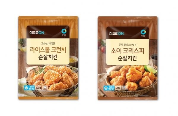 ▲라이볼 크런치 순살치킨, 소이 크리스피 순살치킨. [사진=대상]