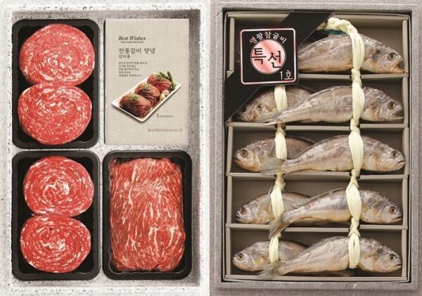 ▲이마트에서 판매되는 중저가(5만~10만원) 추석선물세트. [사진=이마트]