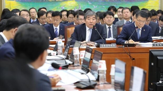 21일 금융위·금감원 종합감사에서는 은행권 투자상품 판매행위 금융당국 책임론 강조 라임사태 등 여타 상품 질의도 이어졌다.[사진 = 연합뉴스]