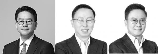 ▲(사진 왼쪽부터) 이마트 강희석 대표이사, BGF리테일 이건준 대표이사, BGF홍정국 대표이사. [사진=각 사 취합]
