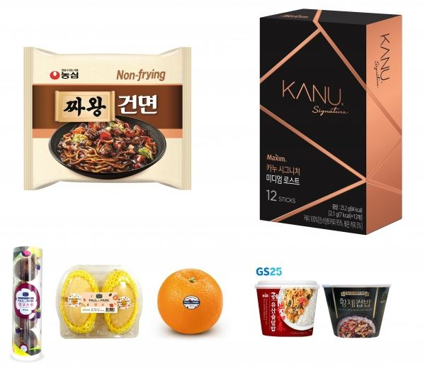 식품업계에서는 가심비를 갖춘 제품을 출시하는 것뿐 아니라, 브랜드 자체를 프리미엄화하는 전략을 통해 최고 수준의 품질을 자랑하는 제품을 선보이며 소비자들의 이목을 끌고 있다. 사진 왼쪽부터 농심 '짜왕건면', 동서식품 '맥심 카누 시그니처', 에스피프레시 '폴앤박 제품 3종', GS25 '공화춘덮밥', '황제컵밥'[사진=각사]