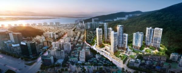 △ 사진은 대림산업이 수주한 부산 당리1구역 주택재건축정비 사업지 조감도.